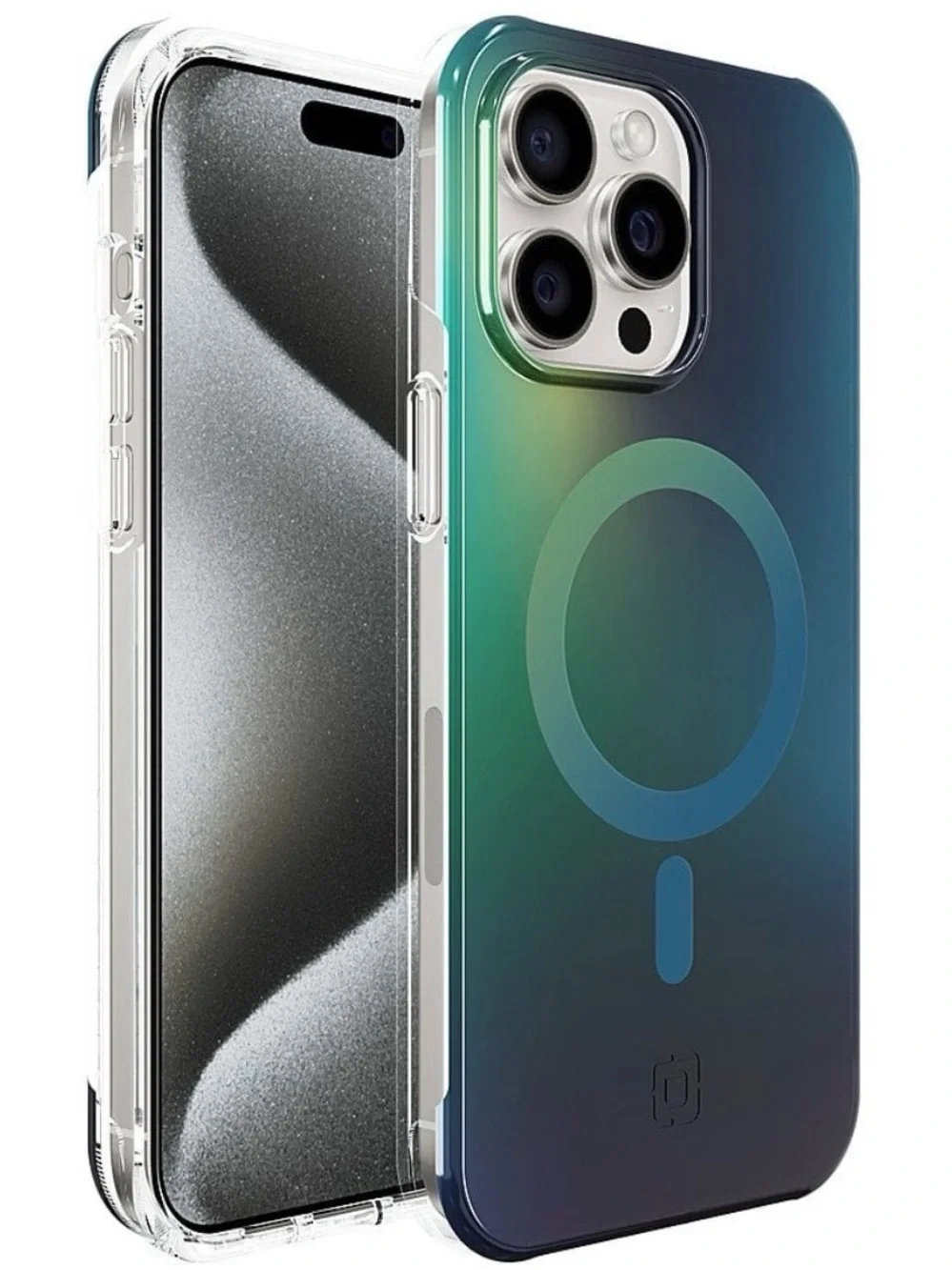 Incipio Forme MagSafe Case for iPhone 15 Pro Max - Iridescent Green/Blue Fade